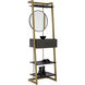 Culpo Smoke Grey / Antique Brass Entryway Storage Cabinet
